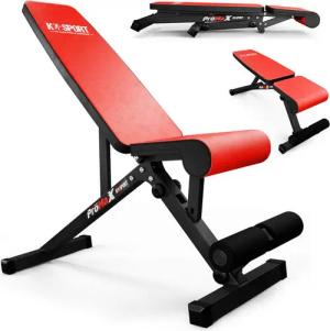 K-SPORT Kraftstation Hantelbank klappbar, (bis 130kg belastbar, 7- fach verstellbare Rückenlehne), Made in EU!