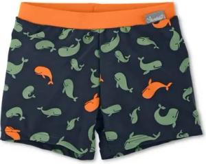 Sterntaler® Badehose Badeshort Wale (1-St) Baby Badehose - Badeshorts Marine mit Windeleinsatz bis Größe 86/92 - Badehose Baby mit Allover Print Wale, UV-Schutz 50+, Weitenregulierung - Kinder Bademoden