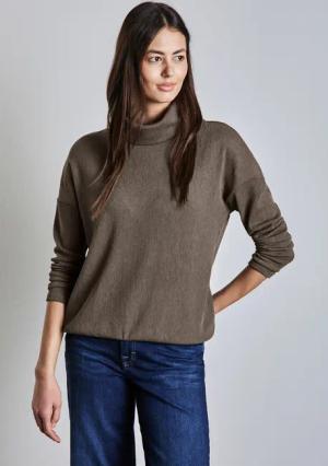 STREET ONE Langarmshirt, mit Schalkragen