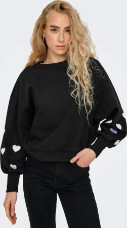 ONLY Sweatshirt "ONLBECCA L/S O-NECK SWT", mit Stickerei