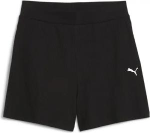 PUMA Sporthose "ESS ELEVATED Gerippte 5" Shorts mit hohem Bund Damen"