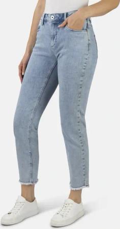 STOOKER WOMEN 5-Pocket-Jeans "Zermatt Fashion Straight Fit", Straight Fit Casual Acid Wash Denim Jeans für Damen