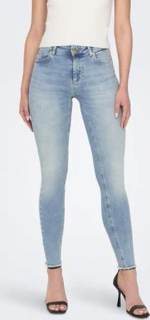 ONLY Ankle-Jeans "ONLBLUSH MID SK ANK RAW", mit leicht ausgefranstem Beinabschluss