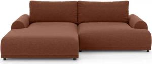 INOSIGN Ecksofa Marsby, mit Bettfunktion und Bettkasten, Maße: B/H/T 242/65/145 cm, L-Form mit Wellenunterfederung, Recamiere links oder rechts bestellbar