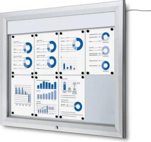 Showdown Displays Hängevitrine Showdown Displays Schaukasten Premium für Außen - 8x DIN A4 - LED (1-St)