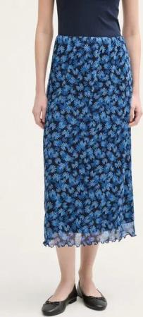 TOM TAILOR Denim Sommerrock Mesh Midi-Rock