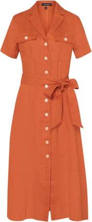 Highmoor Midikleid Halbarm-Kleid mit Brusttaschen