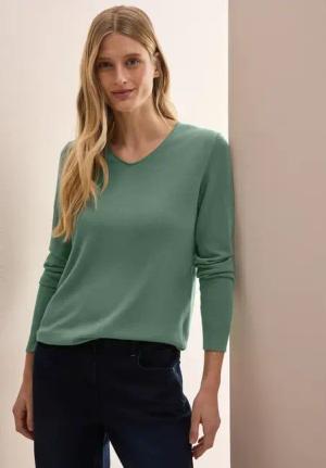 Cecil Damen Feinstrickpullover in Grün, Gr: XXL