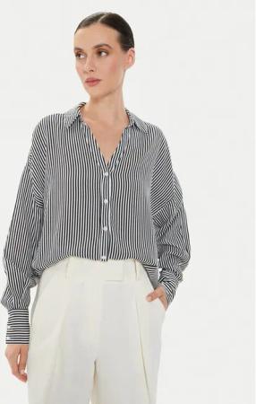 Vero Moda Hemd Bumpy 10311681 Schwarz Oversize