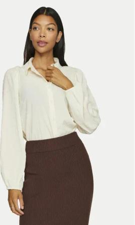 Vila Hemd Brietta 14102572 Écru Regular Fit