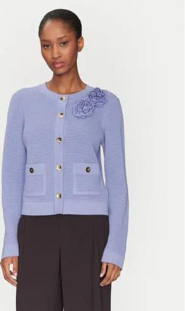 Luisa Spagnoli Strickjacke Mandel 100023 Violett Regular Fit
