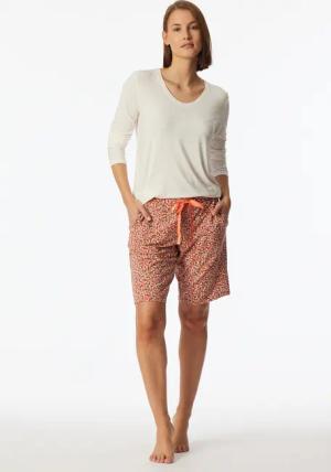Bermuda-Shorts Modal Blumen pfirsich - Mix+Relax 44