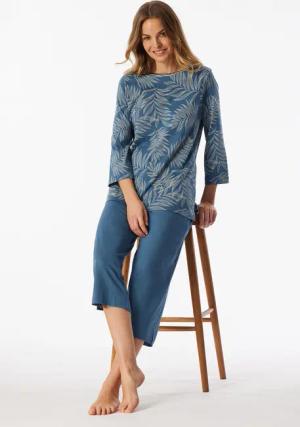 Schlafanzug 3/4-lang atlantikblau - Comfort Nightwear 44