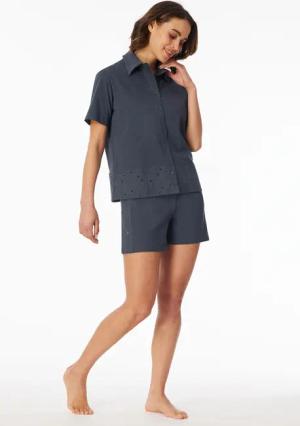Pyjama kurz graphit - Casual Nightwear 40