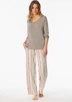 Shirt langarm V-Ausschnitt clay - Mix+Relax 42
