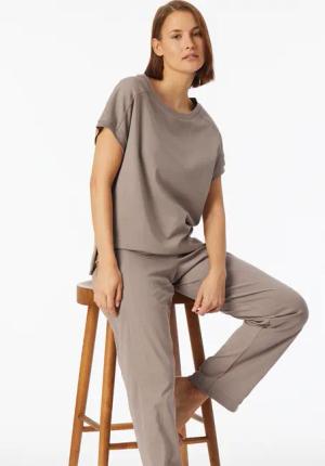 Shirt kurzarm merzerisierter Interlock clay - Mix+Relax 48