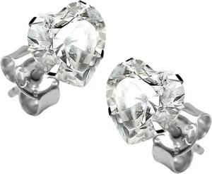 Schmuck-Elfe Paar Ohrstecker Herz Kristall Classic, 925 Sterling Silber