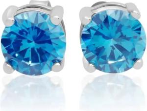 Schmuck-Elfe Paar Ohrstecker Classic Aquamarin, 925 Sterling Silber