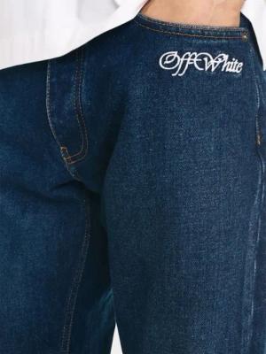 Off-White - Blue Jeans With Logo - Größe 32 - blau