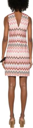 Missoni - Sleeveless Short Dress With Zigzag Pattern - Größe 44 - bunt