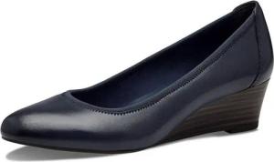Tamaris Borage Pumps, Keilabsatz, Halbschuh, Schlupfschuh mit komfortablem Elastikeinfass