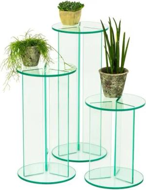 Concept GmbH Blumentisch in Klarglas, Glas - 30x30cm (BxH)