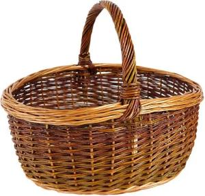 Kobolo Einkaufskorb Einkaufskorb ungeschälte/gekochte Weide, 25 l