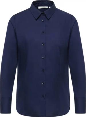 Hemdbluse in navy unifarben