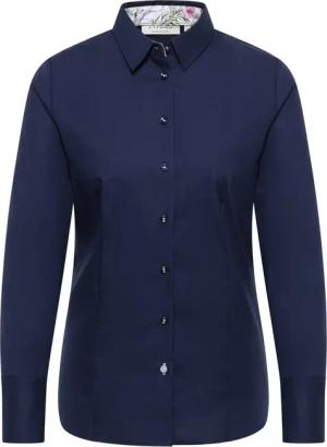 Hemdbluse in navy unifarben