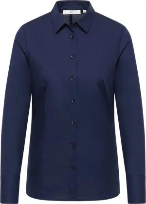 Hemdbluse in navy unifarben