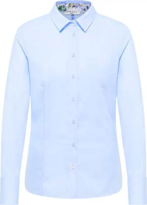 Hemdbluse in himmelblau unifarben