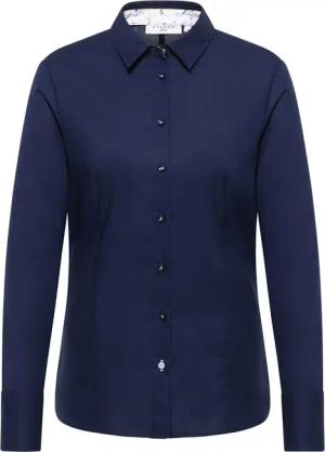 Hemdbluse in navy unifarben