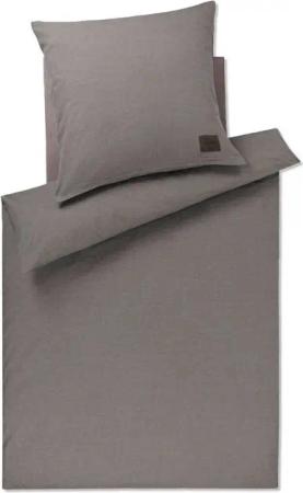 JOOP! Bettwäsche Soft 45001 17 Taupe Flanell, Flanell, 3 teilig, Kariert, Karo, Pepita