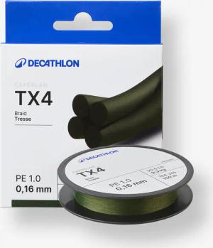 Multifilschnur TX4 geflochten khaki Spinnfischen