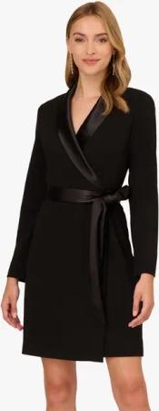 Adrianna Papell Abendkleid Knit Crepe Tuxedo A-Line Dress Cocktail, Hochzeit, Date-Abend, Formell