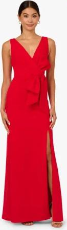 Adrianna Papell Abendkleid Bow Front Crepe Gown Brautjungfer, Abend, Anlass, Hochzeit