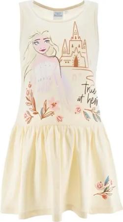 Disney Sommerkleid Disney Die Eiskönigin Elsa Kinder Kleid Sommerkleid Gr. 104 bis 128, 100% Baumwolle