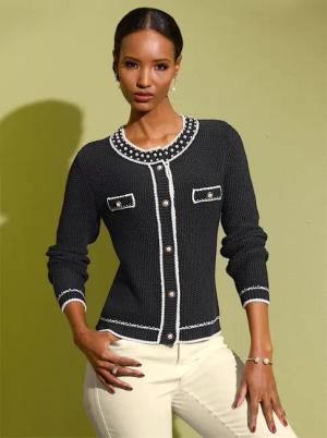 Feinstrickjacke