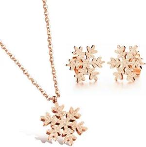 Kim Johanson Schmuckset Schneeflocke (3-tlg), Halskette und Ohrringe