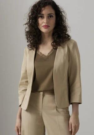 bianca Kurzblazer CAROLIN in modernem edlen Look mit V-Ausschnitt