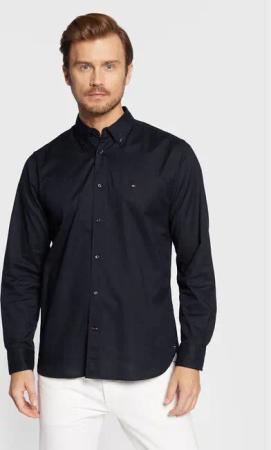 Tommy Hilfiger Hemd Core Flex Poplin MW0MW25035 Dunkelblau Regular Fit