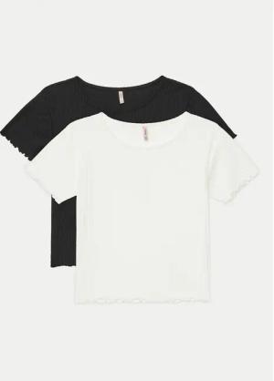 Kids ONLY 2er-Set T-Shirts Nella 15350065 Schwarz Slim Fit
