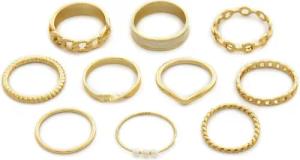 Pieces 10er-Set Ringe 17146764 Goldfarben