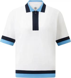 BOGNER SPORT Funktions-Polo-Shirt Andrina für Damen - Off-White/Blau - 42