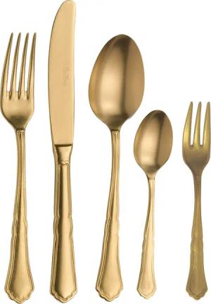 PINTINOX Besteck-Set "Settecento Alchemique Gold", (Set, 30 tlg.), Optik Gold SW PVD Beschichtung