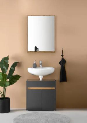 INOSIGN Badmöbel-Set "CITY/ GIRON, Bad im zeitlosen Design, 2-teiliges Badezimmer", (Set, 2 St.), Unterschrank und Spiegel, in zwei Farben verfügbar, viel Stauraum