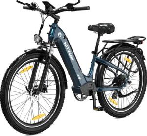 HITWAY E-Bike Pedelec 26 *3,0 zoll Elektrofahrrad mit 48V18Ah Akku bis zu 120km, 7 Gang shimano Schaltwerk, Kettenschaltung, 250W Heckmotor, 864 Wh, StVZO Pedelec, Tiefeinstieg für Damen Herren