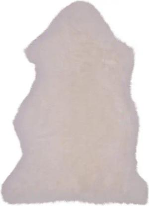 LebensWohnArt Teppich Echtes Lammfell LIAM elfenbein ca. 50x85cm