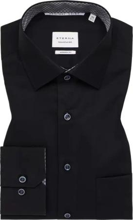 MODERN FIT Original Shirt in schwarz unifarben