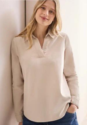 Cecil Damen Cordbluse in Beige, Gr: XL